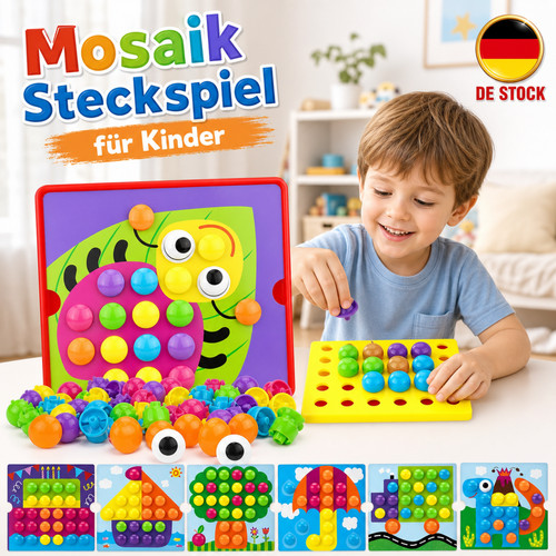 Mosaik steckspiel knopf puzzle - mosaik,