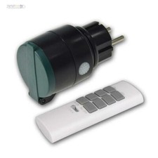 kompakte Außen-Funksteckdose versch Sets mit Fernbedienung, Funk Steckdosen IP44