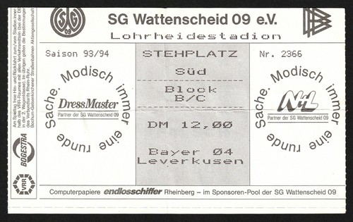 Ticket 1993 sg - 1993/94,