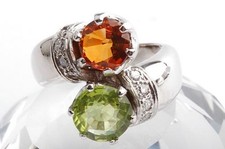 Ring Peridot Madeira Citrin