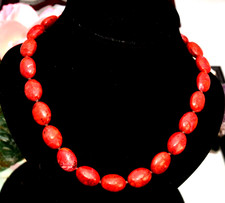 Neu Schaumkoralle Edelstein ca. 18x12x10mm Halskette Kette ca.44cm