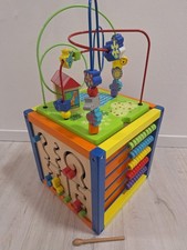 Motorikwürfel Holzspielzeug für Babys, Aktivitätswürfel, Lernspielzeug