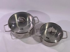 2 Fissler Kochtöpfe Konvolut Kochen Topf Küche in Silber 4103 & 4003 Gebraucht