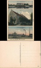 Nünchritz (Elbe) 3 Bild: Gasthaus, Schule, Chemische Fabrik Meißen Riesa 1918