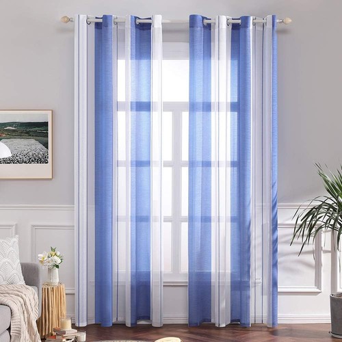 Gardinen transparent gestreift - gardinen,