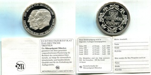 Silbermedaille 1987 erich - silbermedaille,