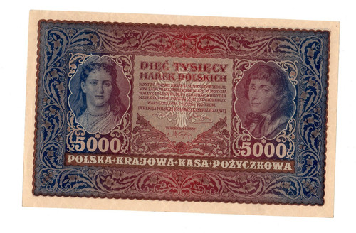 Polen banknote 5000 mark - polen,