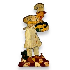 Vintage Koch Deko Mäuse Küche Laubsägearbeit Kuchenteig Figur Graupner Kind RAR