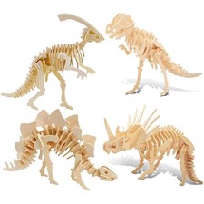 Dinosaurier holzpuzzle set - 3d,