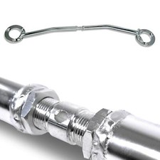 Domstrebe Aluminium poliert für BMW E36 316i, 318i M40, verstellbare Länge