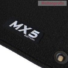 MP Velours Fußmatten Logo sw für Mazda MX-5 MX5 II NB ab Bj.03/1998 - 2005