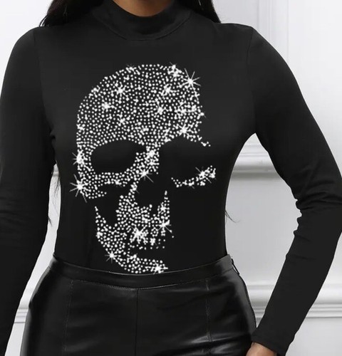 Lässiger langarm rolli skull - langarm,