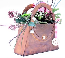 Rost Deko Tasche zum Beflanzen