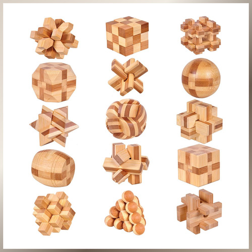 Knobelspiele holz stück - knobelspiele, 15