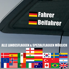 2x Autoaufkleber NAME + FLAGGE Motorsport Rally DTM Racing VLN Wunschname Land