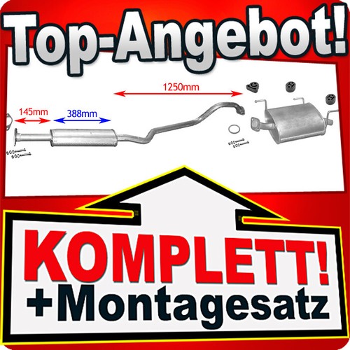 Auspuff für nissan - für, almera