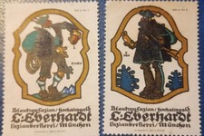 2 Reklamemarken Eberhardt Enzianbrennerei München
