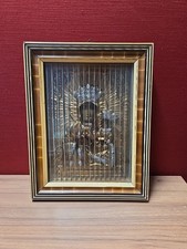 Alte Gottes Ikone 3 in 1 Bilder eingerahmt heilige Maria, Jesus #402