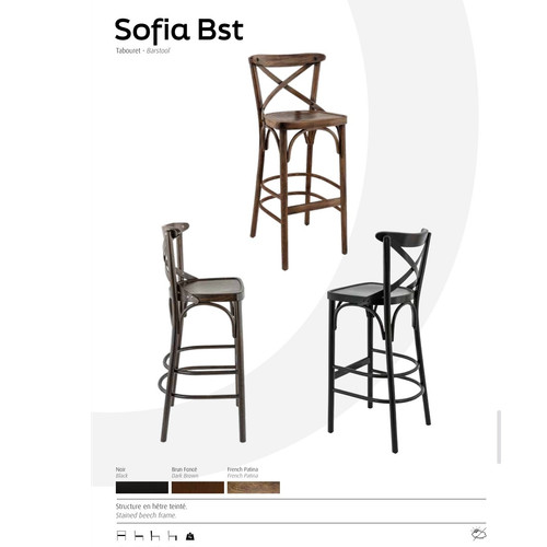 Sofia barhocker buchenholz - sofia,