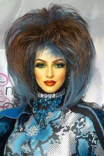 Show Perücke Wig Petrol