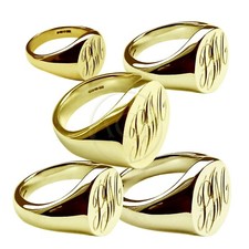 18ct Massiv Gelbgold Monogramm