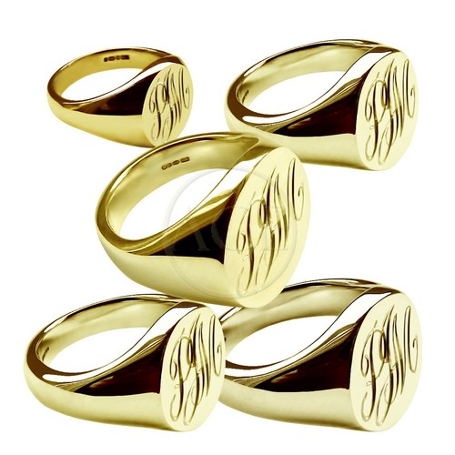 18ct massiv gelbgold monogramm - 18ct,