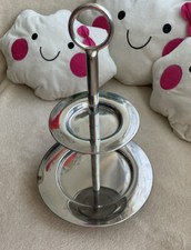 Fink Etagere in Silber 2-stöckig Servierständer/ Platte Top