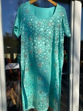 Bollywood Indisches Kleid Salwar Kameez Hochzeit, Gr.L (enspricht 46-48),petrol