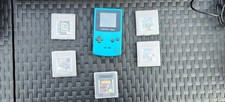 Gameboy Color Türkis/Blau GBC  + 5 Spiele Sehr Guter Zustand