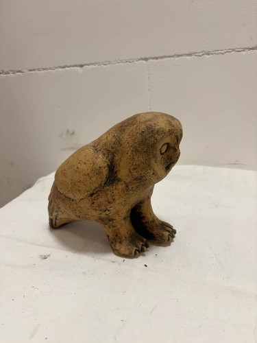 Rustikale keramikskulptur eule - rustikale,