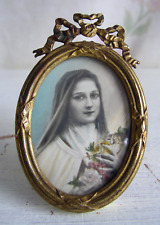 Miniatur Bilderrahmen Frankreich Louis XVI 1880 Standrahmen Messing Gold