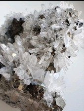 XXL nadelquarz mit Pyrit Würfel Katzengold Kristall Heilstein