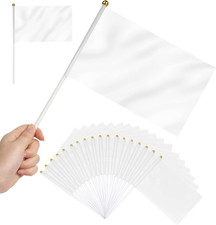 Weiße Mini-Flagge, 20 Stück