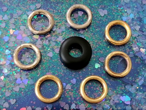 Stück ringe silber gold - 8,