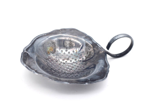 Vintage versilbertes teesieb - vintage,