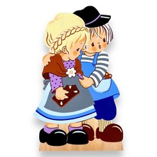 1980er Märchen-Holzbild von