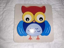 Holz Puzzle / Steckpuzzel/ Eule Baby Spielzeug/ Kinder Spielzeug 