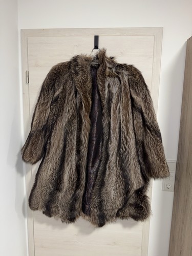 Vintage waschbär pelzmantel - waschbär,