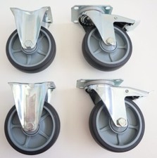 Transportrolle Transportgeräterollen TPE Ø 125 mm Lenkrolle Bockrolle