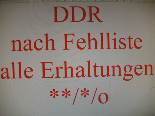 Briefmarken ddr fehlliste - ddr,
