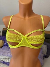 Spitzen BH Gelb , cut-out Romantisch Gr.  S/M Harness