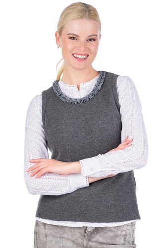 Damen pullunder strickweste - pullunder,