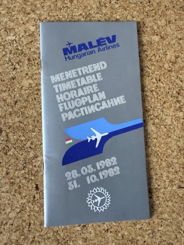 Malev timetable 1982 - malev,