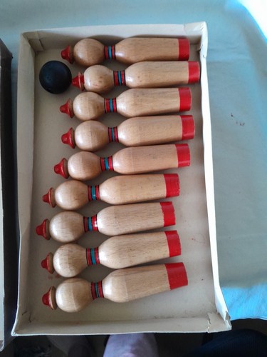Tischkegelspiel aus holz - tischkegelspiel, -aus