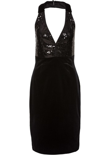 Neckholder damen kleid schwarz - kleid,