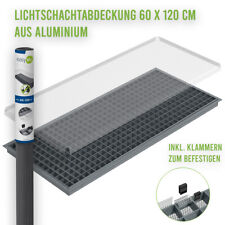 Lichtschachtabdeckung Kellerschacht-Abdeckung Lichtschachtgitter 60 x 120 cm Alu