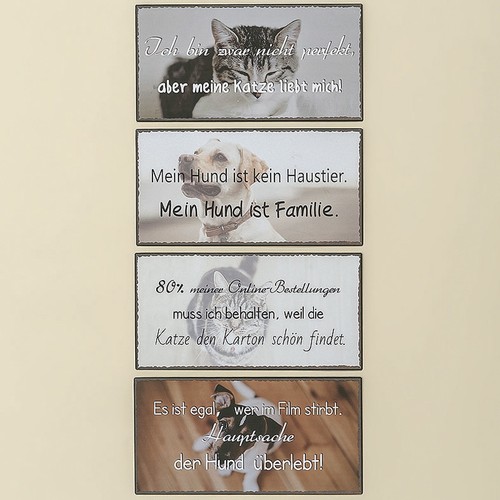 Schild haustier mit witzigem - mit,