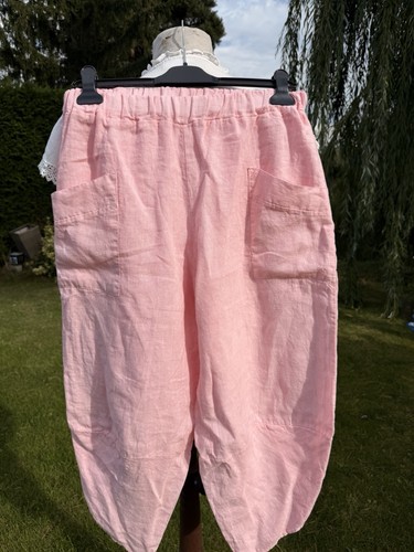 Damen haremshose leinen rosa - damen,