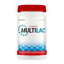 Multilac Synbiotic 50 Kapseln Multi-Stamm probiotisch präbiotisch Darmflora