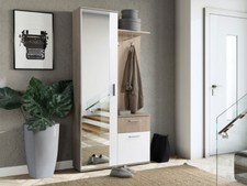 Garderobe-Set Grape Garderobe Schuhschrank Kleiderhänger Spiegel M24